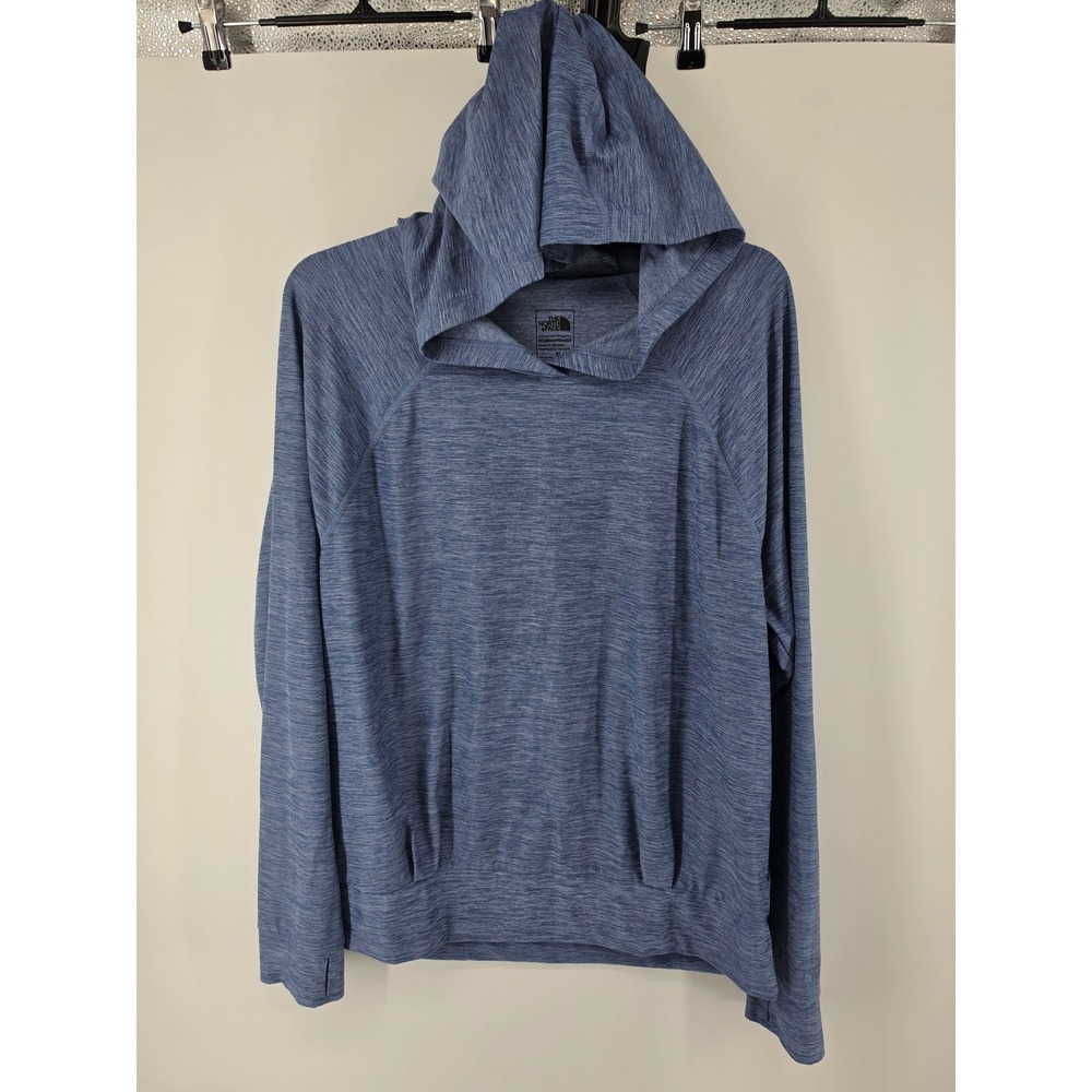 The North Face FlashDry Blue Heathered Thumbhole Pullover Hoodie XL NF0A2V9L